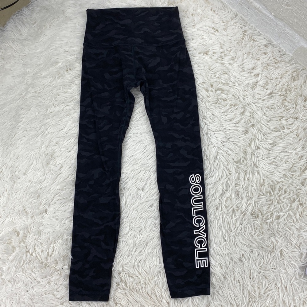 Lululemon Align Pant II 25" Sequoia Camo Print Deep Coal Black